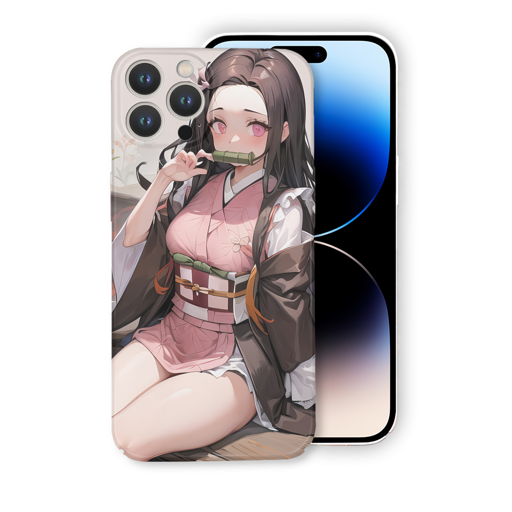 （画像用） 鬼滅の刃（きめつのやいば）竈門 禰󠄀豆子／かまど ねずこ Kamado Nezuko 【iPhone 14シリーズ対応】ハードケース